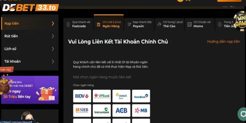 Những điều kiện cần đáp ứng khi rút tiền Debet