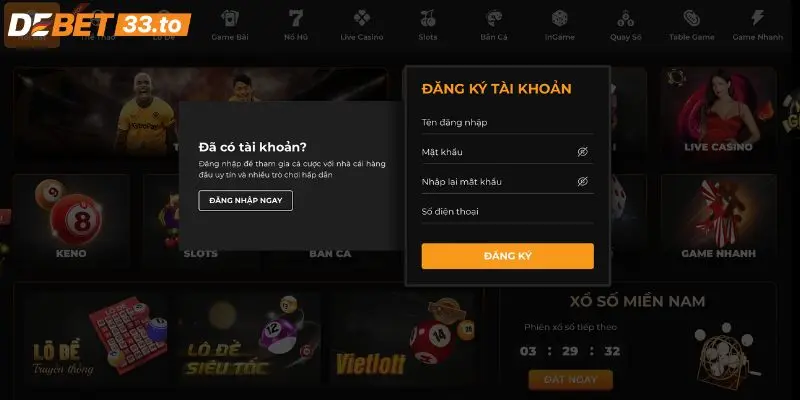 Hướng dẫn Debet tạo tài khoản thành viên