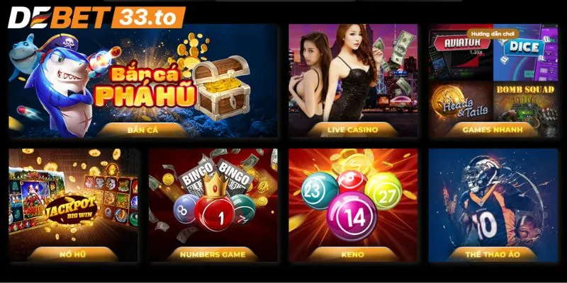 Kho game nổi tiếng, thu hút của Debet là gì