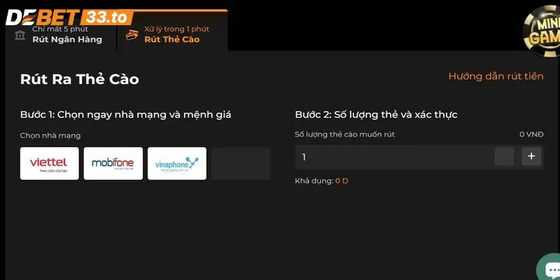 Những lỗi phổ biến khi rút tiền Debet